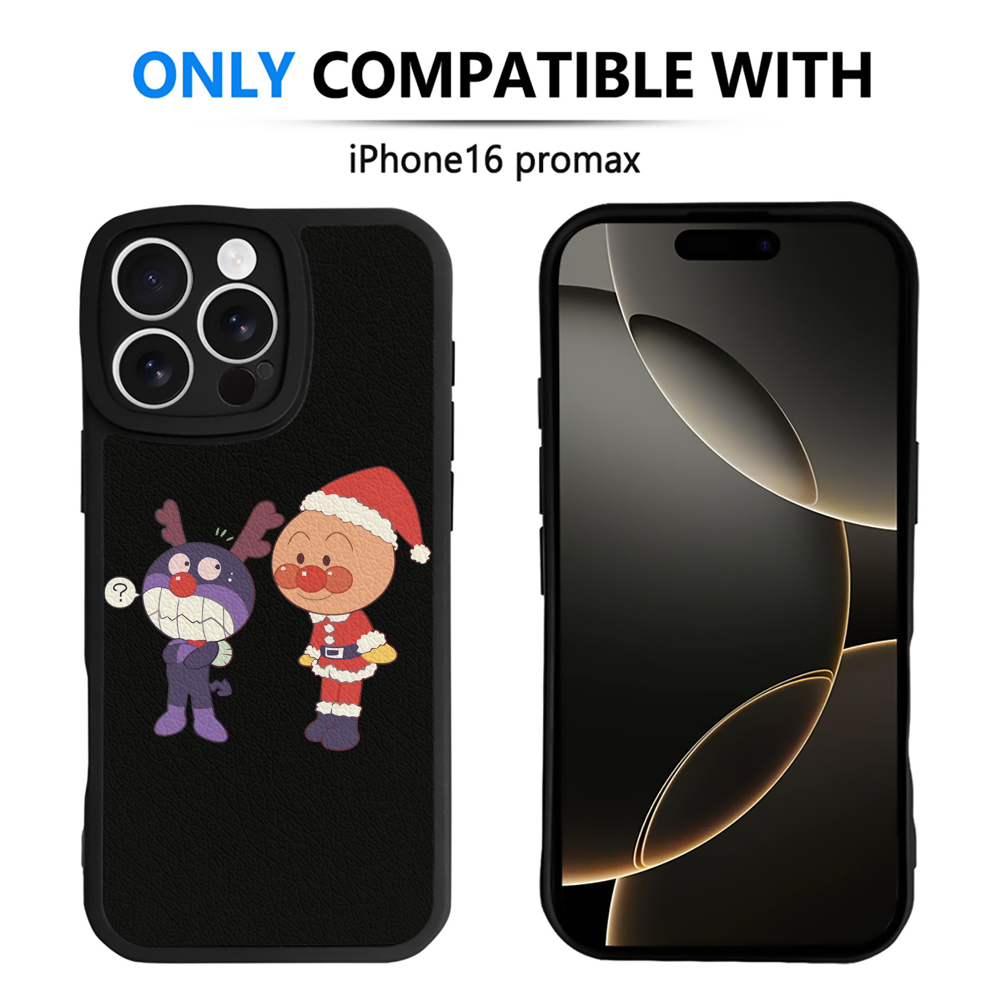（画像用） アンパンマン Anpanman 【iPhone 16シリーズ対応】シリコンスマホケース（レザー調） 材質：シリコン